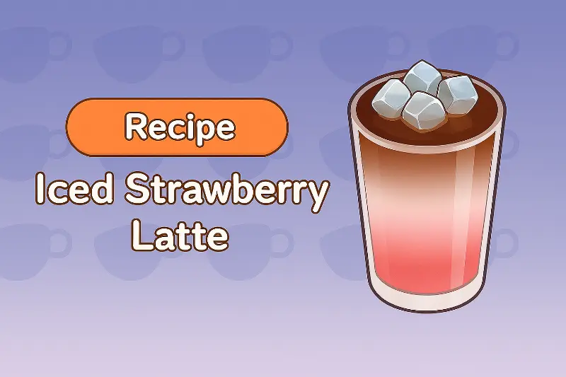 Iced Strawberry Latte - Cool and refreshing strawberry latte perfect for summer days.